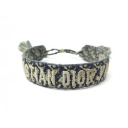 NEUF 1 BRACELET DIOR J'ADIOR B0961ADRCO_D650 TOILE OBLIQUE BLEU + BOITE CANVAS