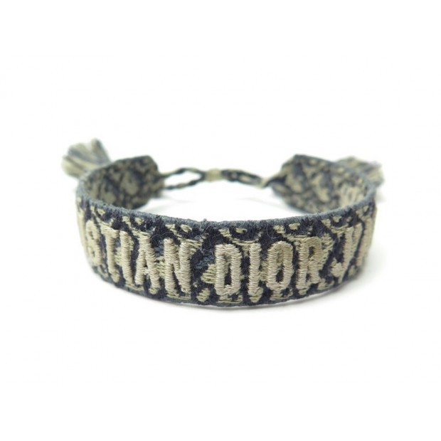 NEUF 1 BRACELET DIOR J'ADIOR B0961ADRCO_D650 TOILE OBLIQUE BLEU + BOITE CANVAS