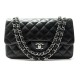 SAC A MAIN CHANEL CLASSIQUE TIMELESS JUMBO CUIR MATELASSE NOIR HAND BAG 8400€