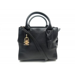 NEUF SAC A MAIN MICHAEL KORS MCKENNA SMALL BANDOULIERE CUIR NOIR HAND BAG 225€