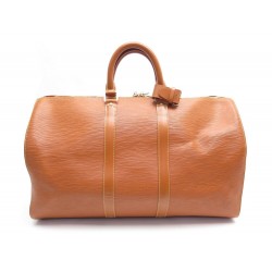 SAC DE VOYAGE LOUIS VUITTON KEEPALL 45 CUIR EPI CAMEL LEATHER TRAVEL BAG 2000€