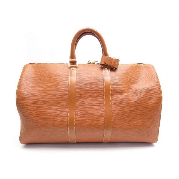 SAC DE VOYAGE LOUIS VUITTON KEEPALL 45 CUIR EPI CAMEL LEATHER TRAVEL BAG 2000€