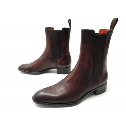 CHAUSSURES SANTONI ILARIA 50803 36 IT 37 FR BOTTINES CHELSEA EN CUIR BOOTS 880€