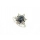 BAGUE TAILLE 53 EN OR BLANC 18K DIAMANTS 0.03CT ET ONYX WHITE GOLD DIAMONDS RING