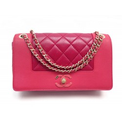 SAC A MAIN CHANEL PETIT TIMELESS EN CUIR MATELASSE FUSHIA BANDOULIERE BAG 4200€