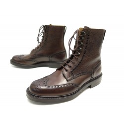 NEUF CHAUSSURES CROCKETT & JONES ISLAY RANGERS BOTTINES 6.5E 40.5 EN CUIR 650€