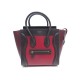 SAC A MAIN CELINE LUGGAGE MICRO CABAS CUIR TRICOLORE NOIR ROUGE HAND BAG 2250€