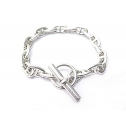 BRACELET HERMES CHAINE D'ANCRE PM 18 MAILLONS 17 CM EN ARGENT MASSIF 39GR 910€