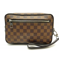 POCHETTE LOUIS VUITTON KASAI EN TOILE DAMIER EBENE CANVAS HANDBAG POUCH 1100€