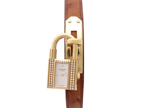 montre hermes cadenas kelly 20 mm or 18k diamants