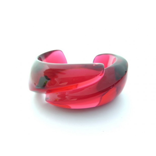 NEUF BRACELET BACCARAT COQUILLAGE T15 EN CRISTAL FUSHIA +ECRIN NEW CRYSTAL JEWEL