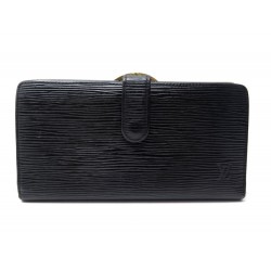 PORTEFEUILLE LOUIS VUITON CUIR EPI NOIR PORTE MONNAIE BOITE LEATHER WALLET 645€