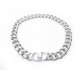 NEUF COLLIER DIOR CD ICON N1097HOMMT 46 CM EN METAL ARGENTE BOITE NECKLACE 690€