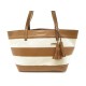 NEUF SAC A MAIN MICHAEL KORS CABAS STRIPE 30H6GUOT3C TOILE CUIR HAND BAG 340€