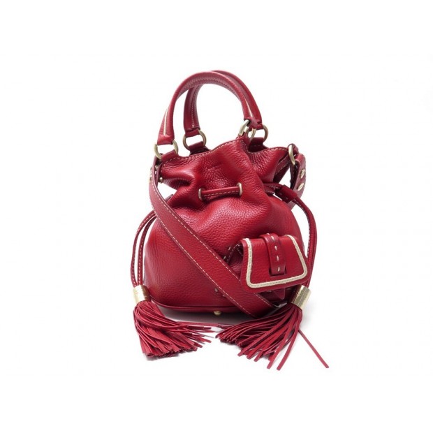 SAC A MAIN LANCEL PREMIER FLIRT PM BANDOULIERE EN CUIR GRAINE ROUGE HANDBAG 725€