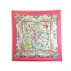 FOULARD HERMES TROPIQUES PAR LAURENCE BOURTHOUMIEUX EN SOIE ROSE SILK SCARF 385€