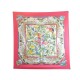 FOULARD HERMES TROPIQUES PAR LAURENCE BOURTHOUMIEUX EN SOIE ROSE SILK SCARF 385€