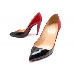 CHAUSSURES CHRISTIAN LOUBOUTIN ESCARPINS CORNEILLE 38 CUIR VERNIS BICOLORE 575€