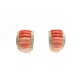 BOUCLES D'OREILLES VAN CLEEF & ARPELS CORAIL OR JAUNE 18K ET DIAMANTS EARRINGS