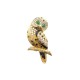 RARE BROCHE VAN CLEEF & ARPELS CHOUETTE EN OR JAUNE 18K DIAMANTS ONYX OWL BROOCH