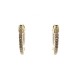 NEUF BOUCLES D'OREILLES DJULA CREOLES 1 CM OR JAUNE 18K & DIAMANTS EARRINGS 530€