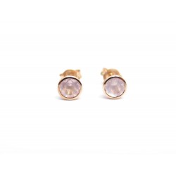 NEUF BOUCLES D'OREILLES POIRAY LOLITA OR ROSE 18K & PIERRE DE LUNE EARRINGS 500€