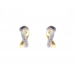 NEUF BOUCLES D'OREILLES POIRAY OR JAUNE 18K & DIAMANTS BOITE SAC EARRINGS 3750€