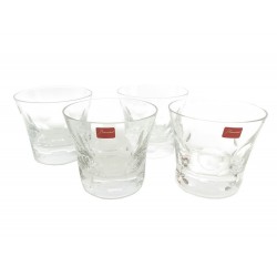 NEUF LOT DE 4 VERRES A WHISKY BACCARAT BELUGA GOBELET S EN CRISTAL + BOITE 300€