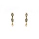 NEUF BOUCLES D'OREILLES DJULA CREOLES EN OR JAUNE 18K & DIAMANTS GOLD EARRINGS