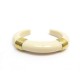 NEUF BRACELET AURELIE BIDERMANN KATT IVOIRE KATBR03 MG PM T17 RESINE ECRU 250€