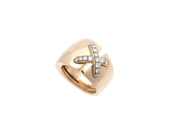  bague chaumet liens croises gm asymetrique 53 or
