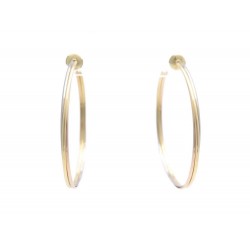 NEUF BOUCLES D'OREILLES CARTIER CREOLES TRINITY 3 ORS 18K HOOP EARRINGS 3900€