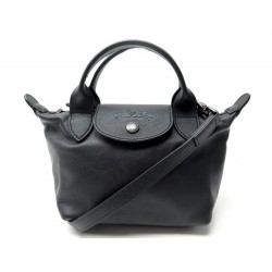 NEUF SAC A MAIN LONGCHAMP LE PLIAGE XS L1500757001 BANDOULIERE EN CUIR NOIR 290€