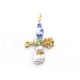 NEUF VINTAGE PENDENTIF CHRISTIAN LACROIX CROIX METAL DORE GOLDEN CROSS PENDANT