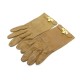 PAIRE DE GANTS HERMES KELLY CADENAS EN CUIR MARRON T6.5 LEATHER GLOVES 770€