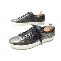 CHAUSSURES SAINT LAURENT COURT CLASSIC BASKETS 503109 43 CUIR ARGENTE SHOES 495€