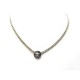 NEUF COLLIER CHANEL LOGO CC 52 CM EN METAL DORE & RESINE NOIR NEW NECKLACE 750€