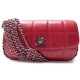 SAC A MAIN CHANEL CHOCOLATE CHAINE 5 RANGS CUIR ROUGE RED LEATHER HANDBAG 5400€