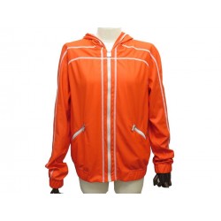 MANTEAU CHANEL BLOUSON VESTE SPORT P25694 L 44 POLYESTER ORANGE COAT JACKET