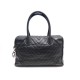 VINTAGE SAC A MAIN CHANEL CABAS EN CUIR CAVIAR CHEVRONS NOIR LEATHER HAND BAG