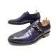 NEUF CHAUSSURES BALENCIAGA EVENING DERBY 549807 42 EN CUIR FACON CROCO NOIR 795€