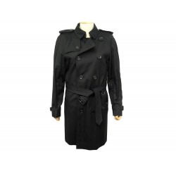 NEUF MANTEAU BURBERRY TRENCH COURT TAILLE 44 S COTON NOIR NEW COAT JACKET 1850€