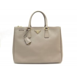 SAC A MAIN PRADA GALLERIA GM CUIR SAFFIANO TAUPE CABAS LETAHER HAND BAG 2500€