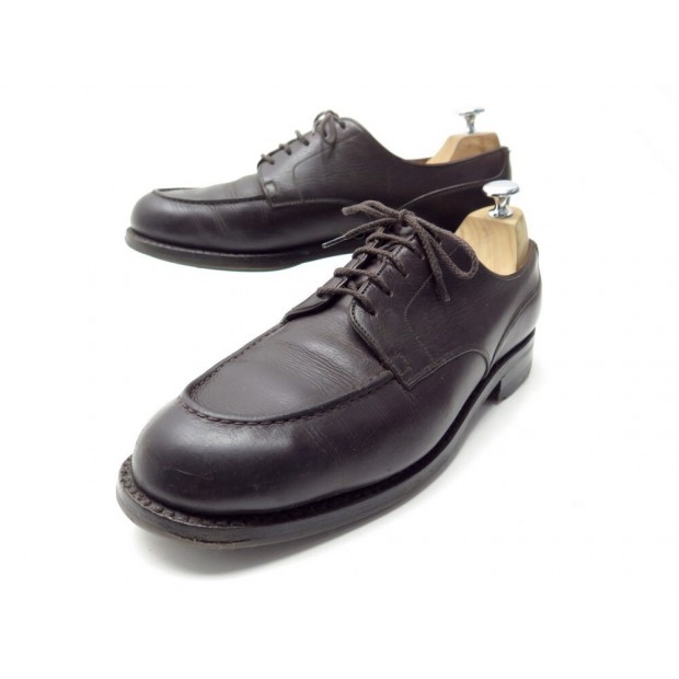 CHAUSSURES JM WESTON DERBY LE GOLF 641 9C 43 FIN EN CUIR MARRON BROWN SHOES 770€