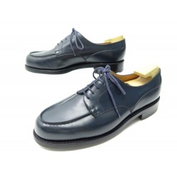 CHAUSSURES JM WESTON LE GOLF 641 7.5E 41.5 42 DERBY CUIR BLEU EMBAUCHOIRS 865€