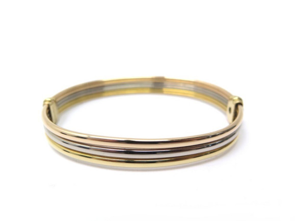  bracelet cartier jonc rigide 3 ors 18k 22gr t17