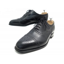 CHAUSSURES JM WESTON RICHELIEU 310 BOUT FLEURI 9G 43 LARGE 43.5 CUIR NOIR 770€