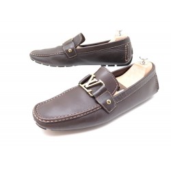 CHAUSSURES LOUIS VUITTON MONTE CARLO 11 45 MOCASSINS EN CUIR MARRON SHOES 690€