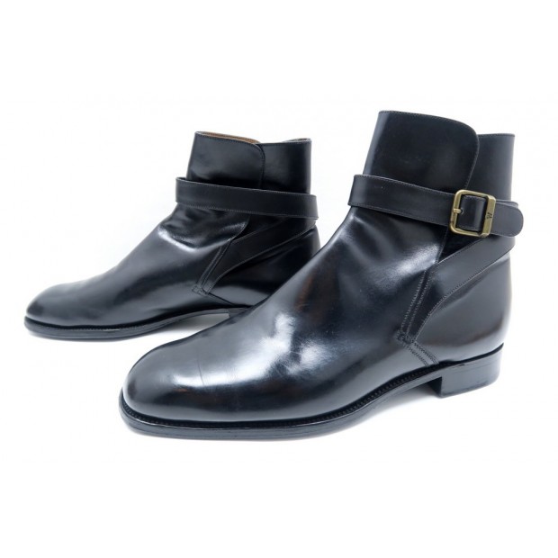 CHAUSSURES BOTTINES JM WESTON 722 JODHPUR 9.5D 43.5 EN CUIR NOIR SHOES 860€