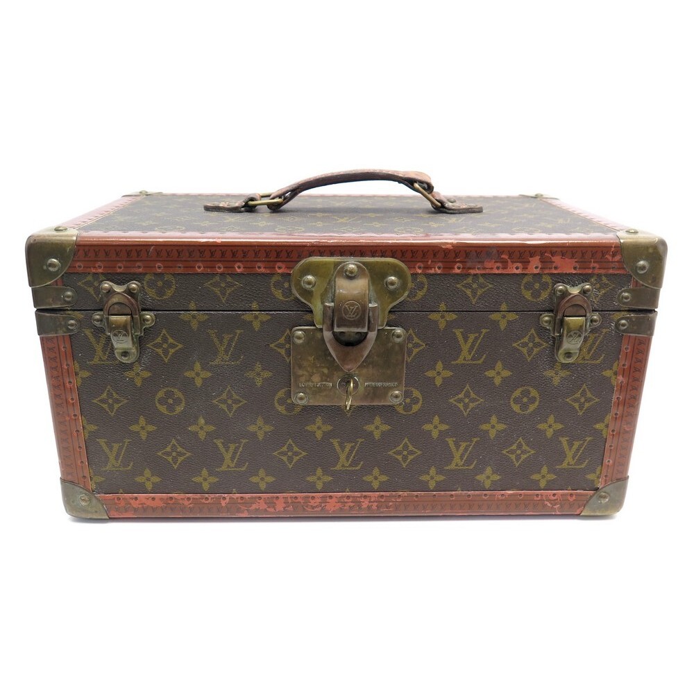 Vintage Louis Vuitton Brown Vuittonite Canvas Steamer Trunk, Circa 1940's